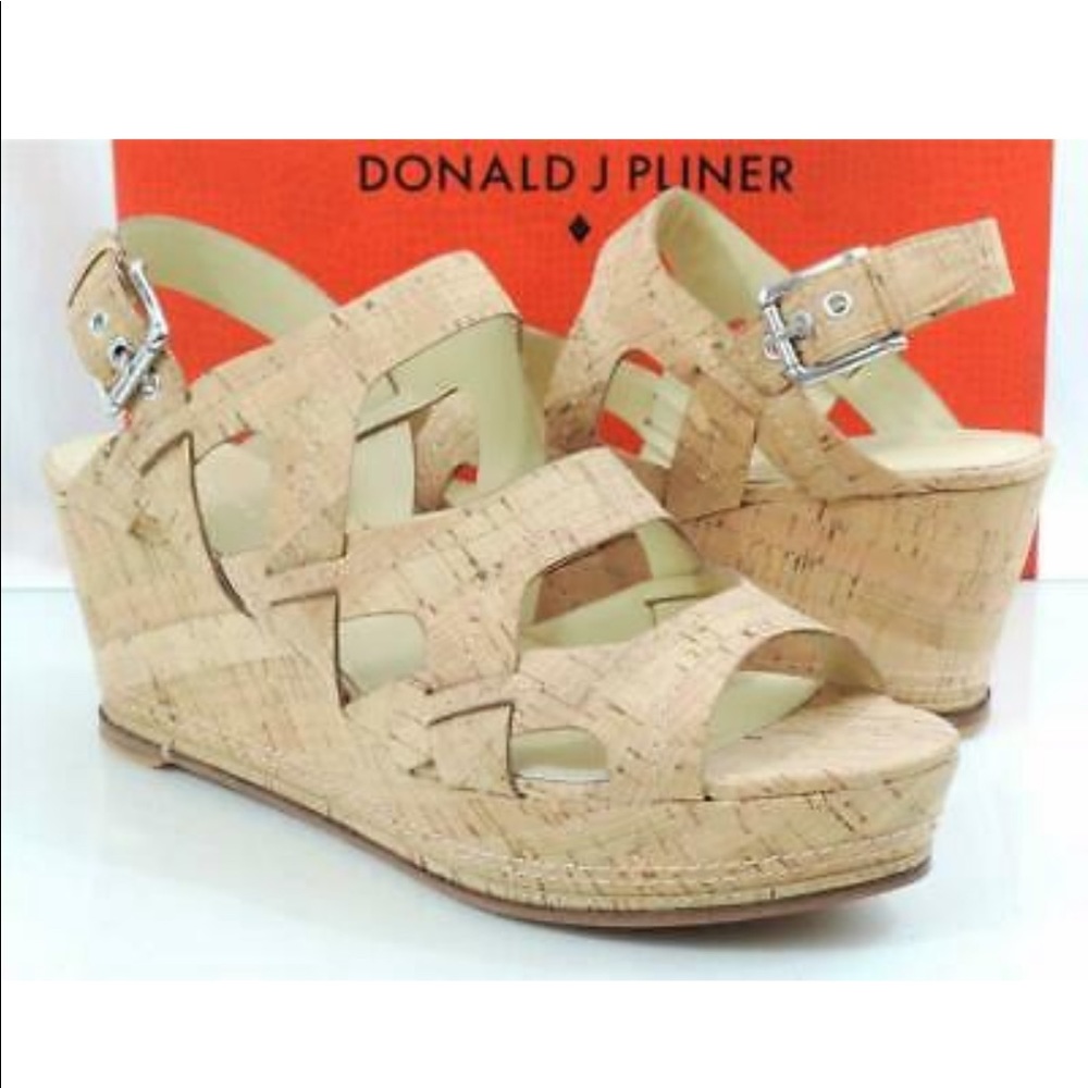 NIB Donald J Pliner Fran Cork Wedges - Picture 3 of 7